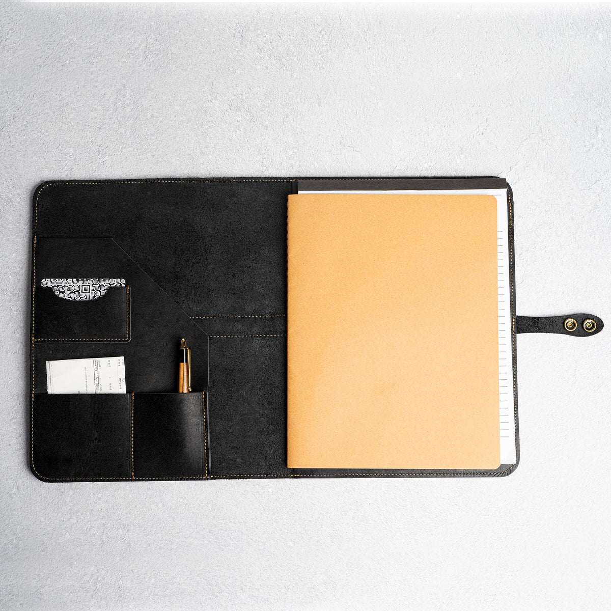 Your Logo + Our Leather - The Vanderbilt 2.0 Fine Leather Portfolio Padfolio - Custom Logo + Corporate Gifting