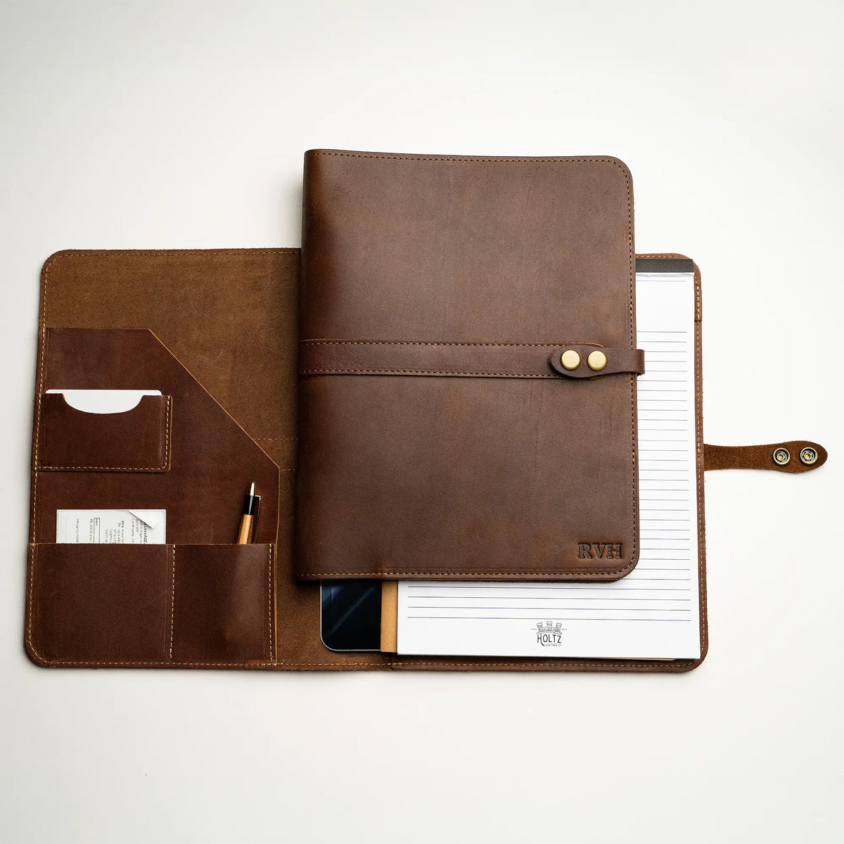 The Vanderbilt 2.0 Fine Leather Portfolio Padfolio - Fits iPad - Now with two Journals & Updated Features