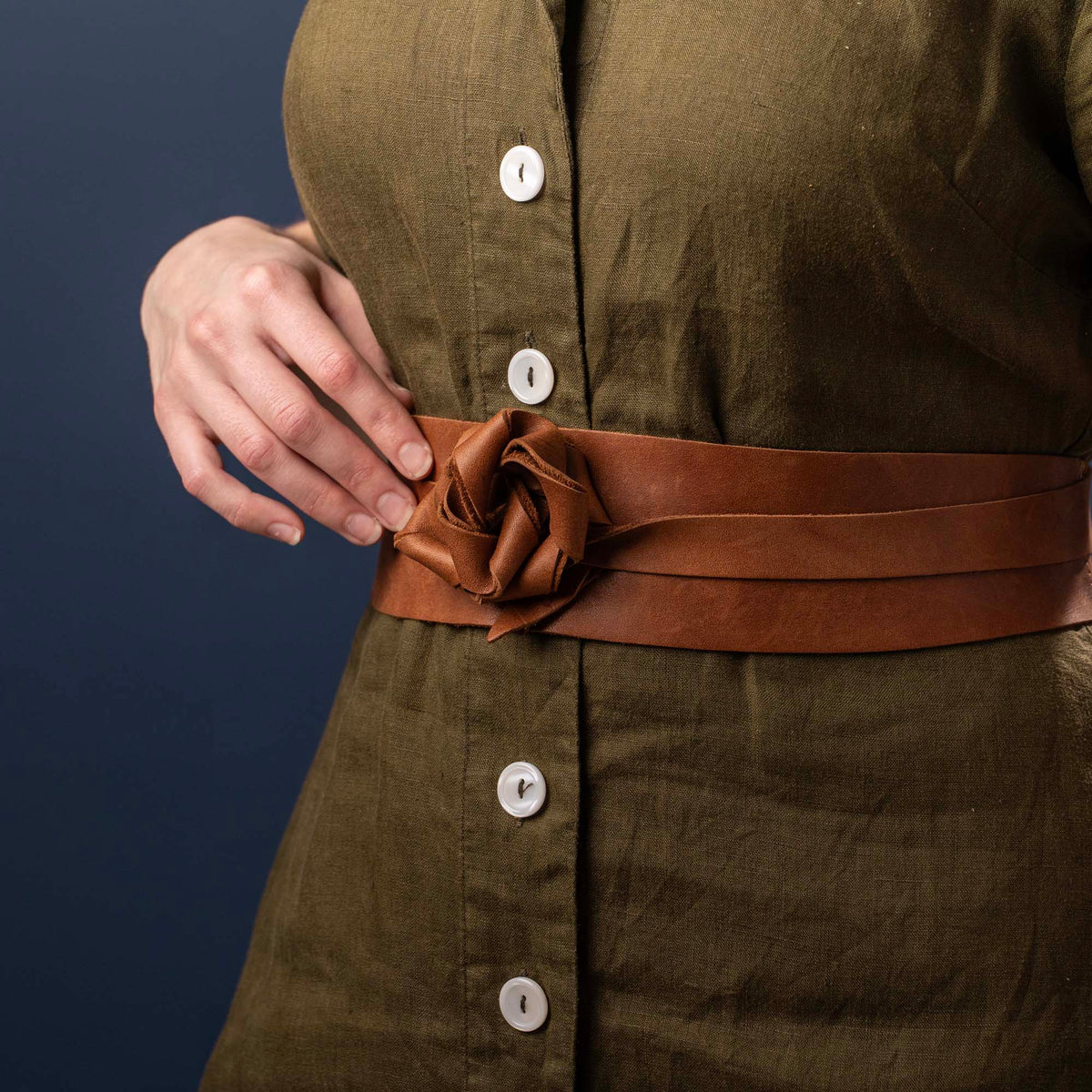Women's Full Grain Leather Wrap Belt