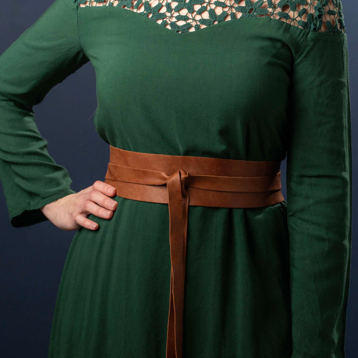 Women's Full Grain Leather Wrap Belt