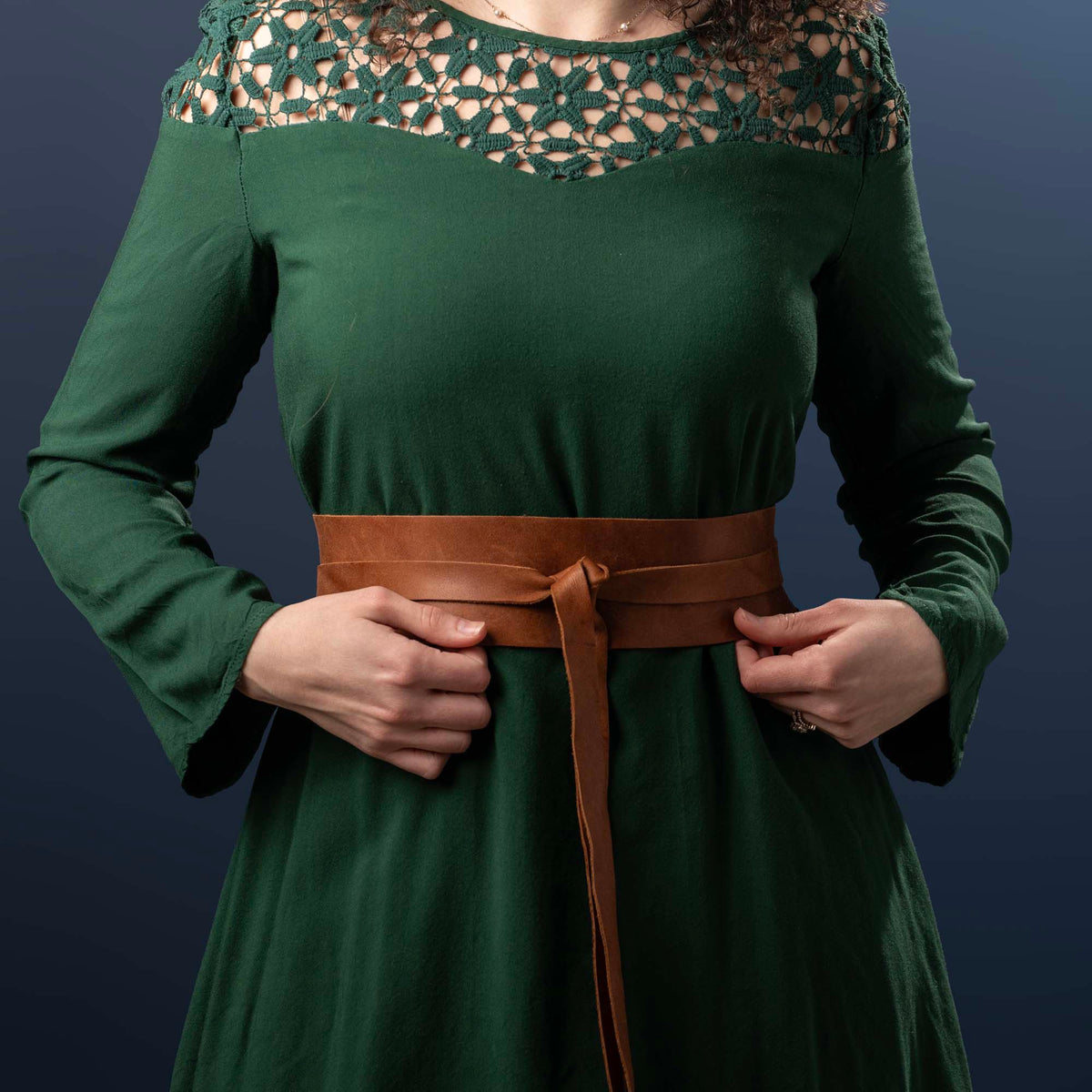 Women's Full Grain Leather Wrap Belt