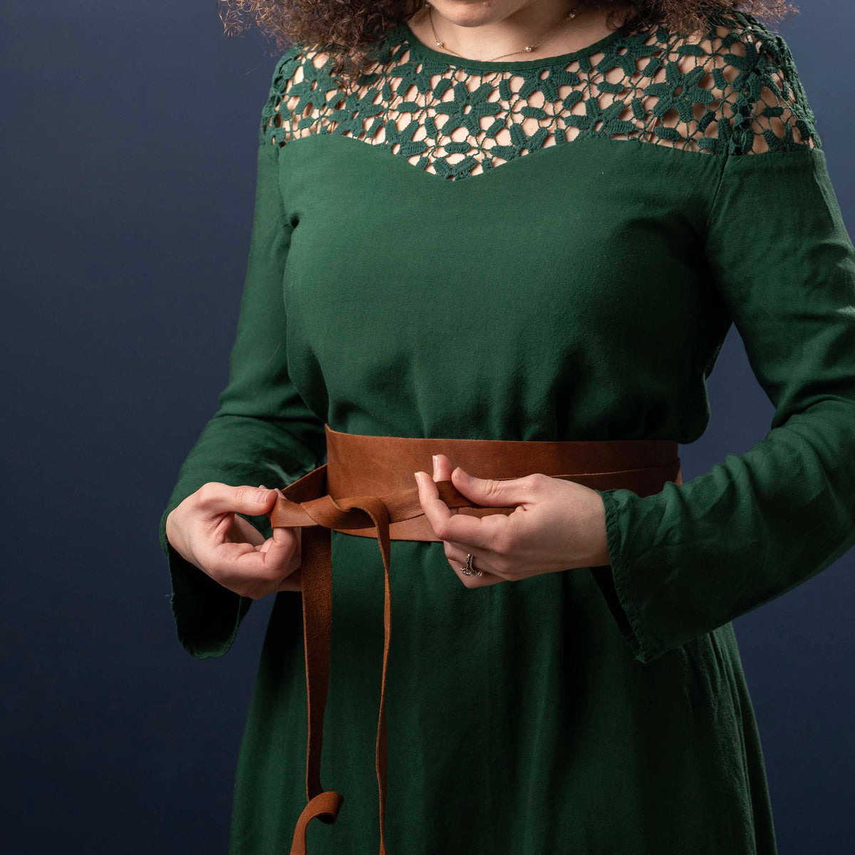 Women's Full Grain Leather Wrap Belt