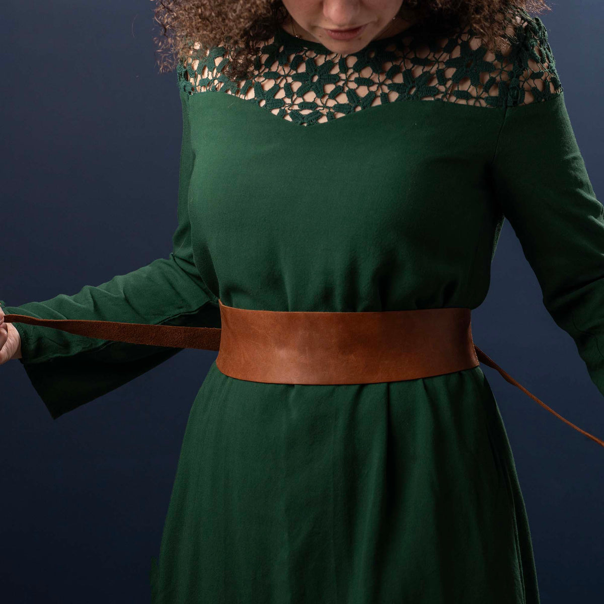 Women's Full Grain Leather Wrap Belt