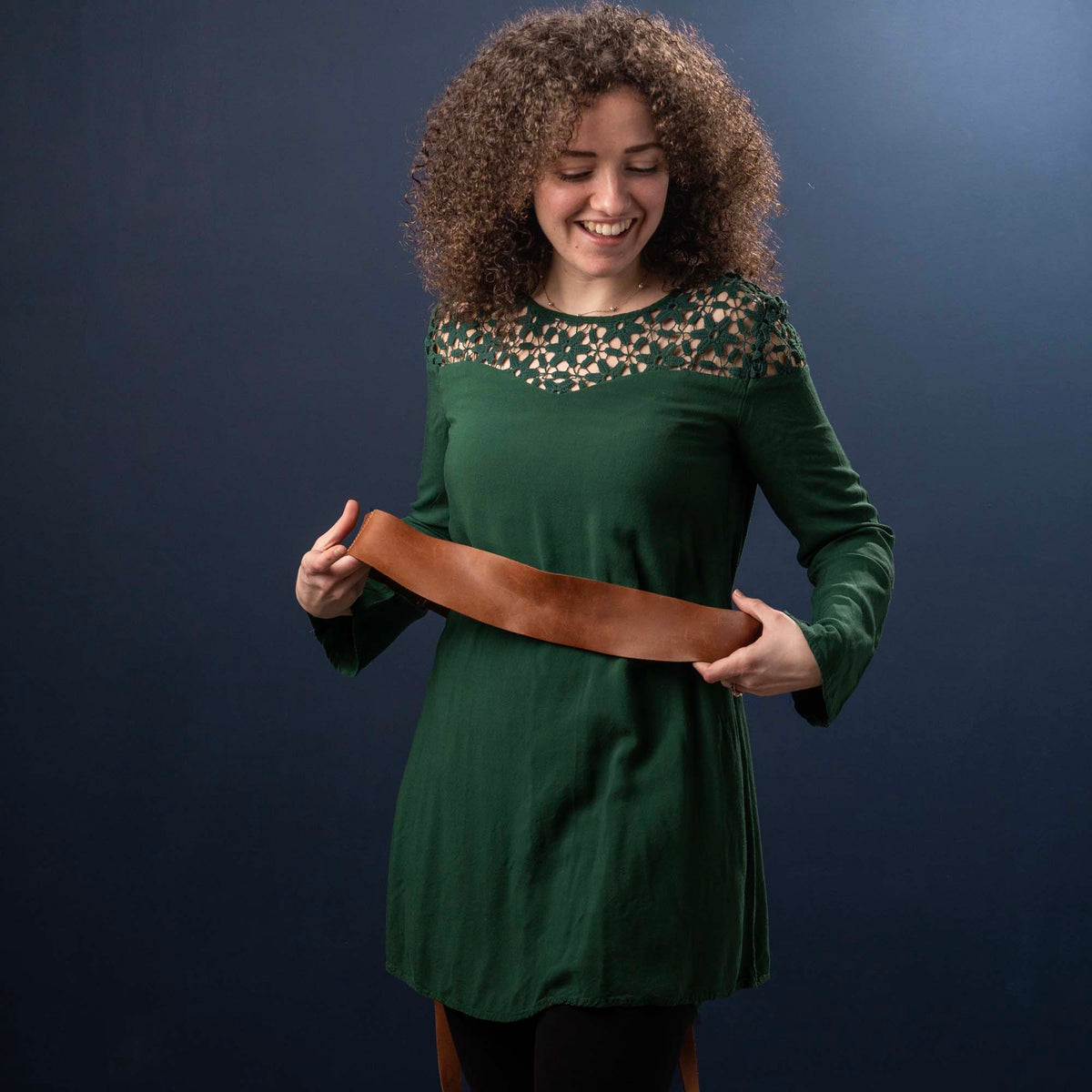 Women's Full Grain Leather Wrap Belt