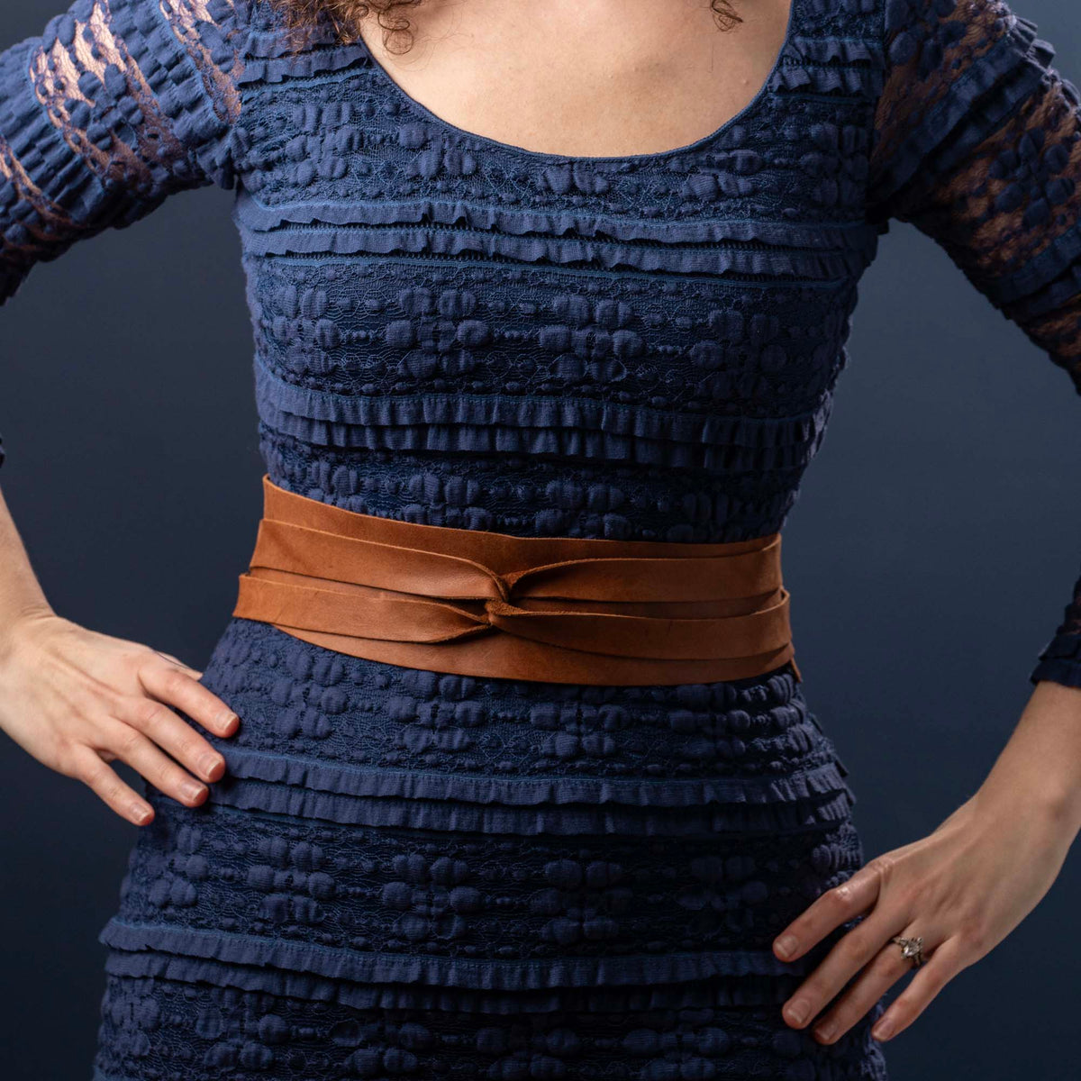 Women's Full Grain Leather Wrap Belt