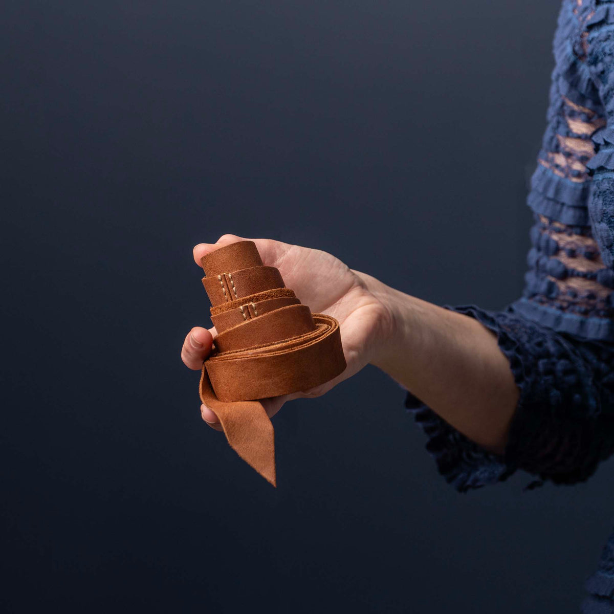 Women's Full Grain Leather Wrap Belt