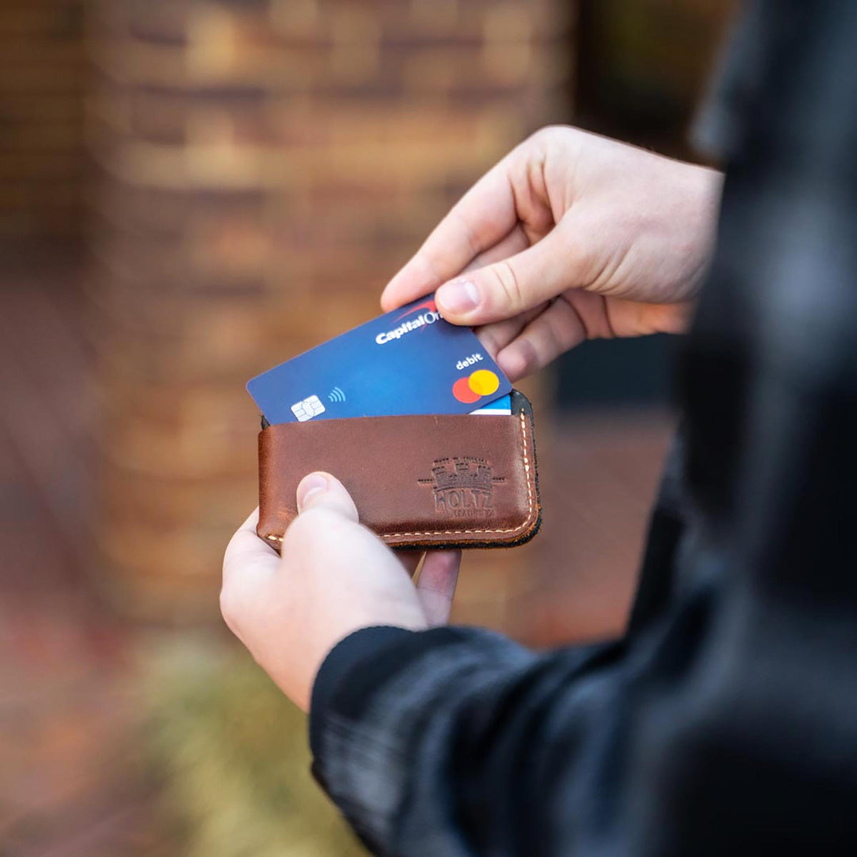 The Charleston Personalized Fine Leather Triple Sleeve Front Pocket Wallet