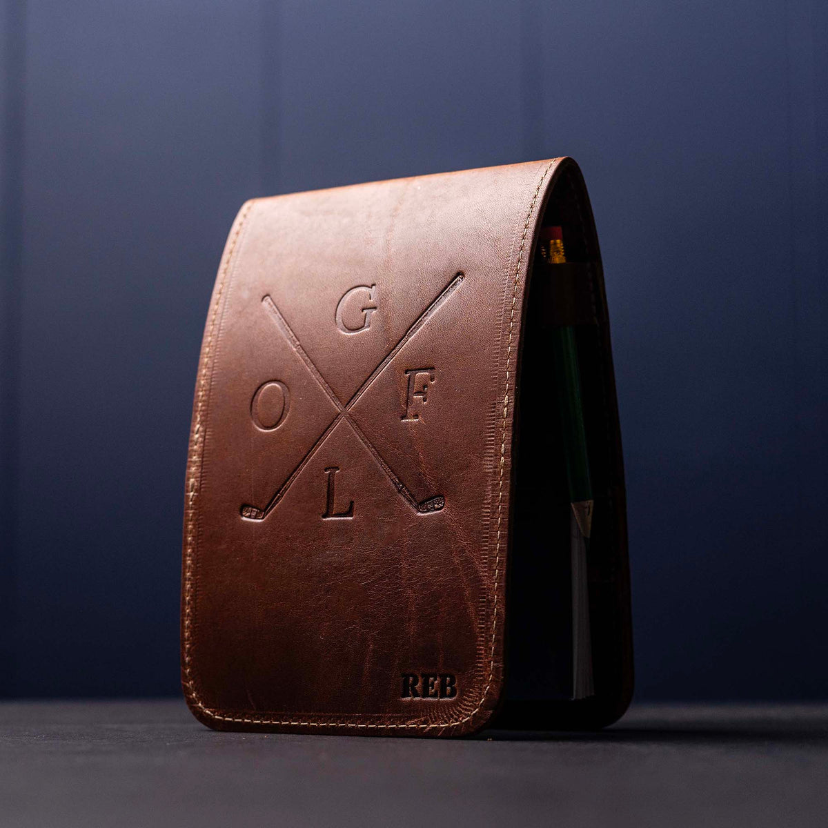 Fine Leather Golf Scorecard Holder Golf Logbook