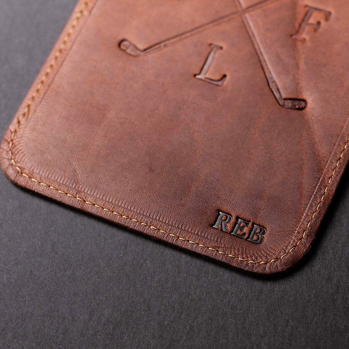 Your Logo + Our Leather - Fine Leather Golf Scorecard Holder and Logbook - Custom Logo and Corporate Gifting