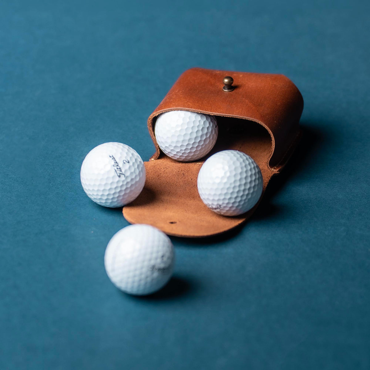Personalized Fine Leather Golf Ball Holster