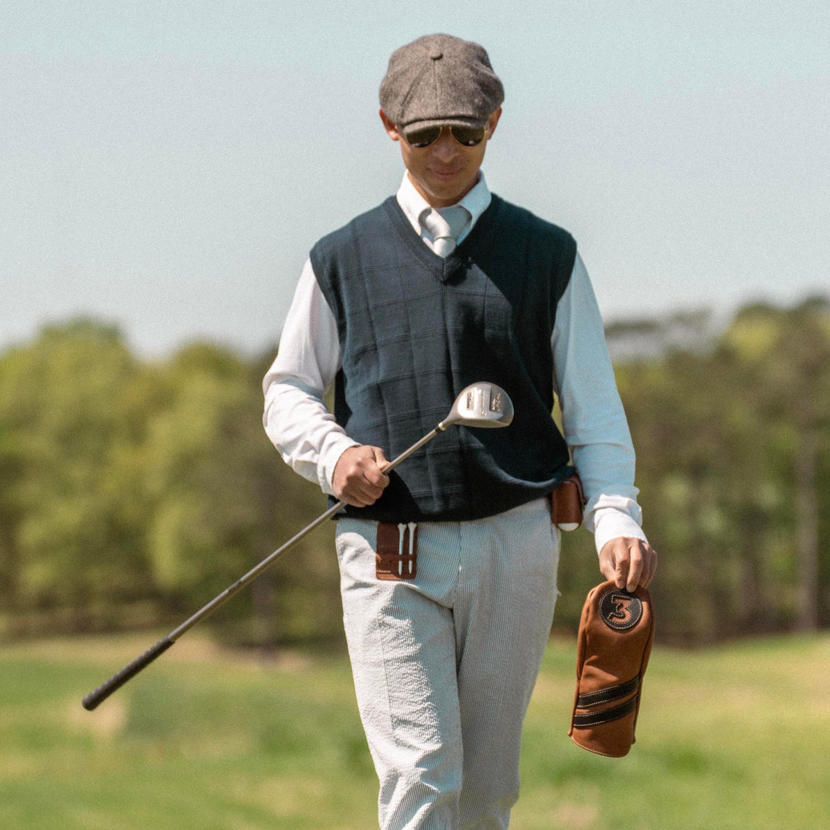 Personalized Fine Leather Golf Club Head Covers