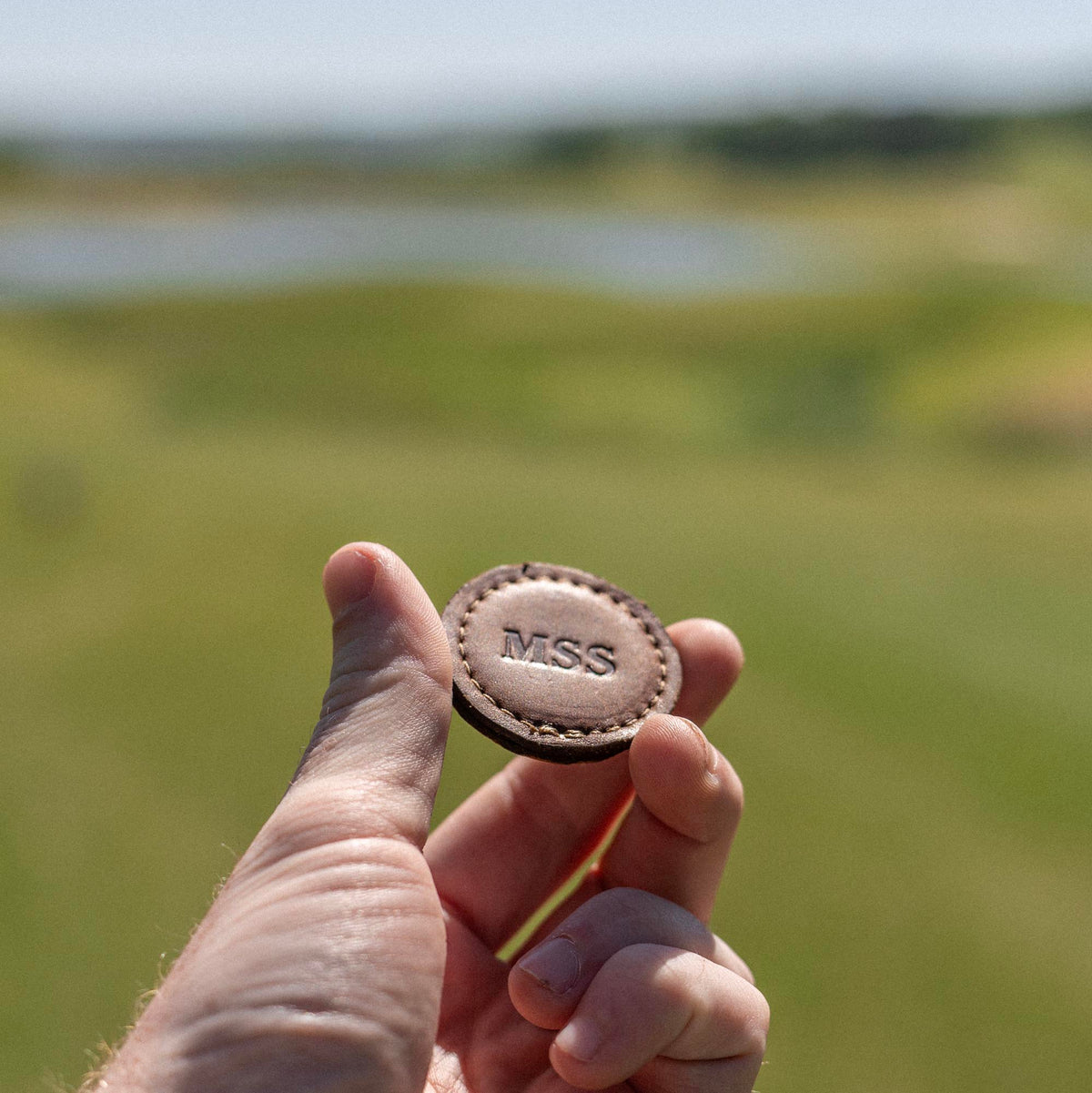 Personalized Fine Leather Golf Ball Markers - Set of 3