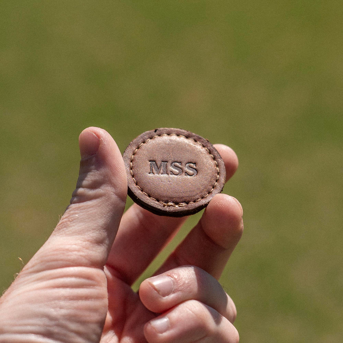 Personalized Fine Leather Golf Ball Markers - Set of 3