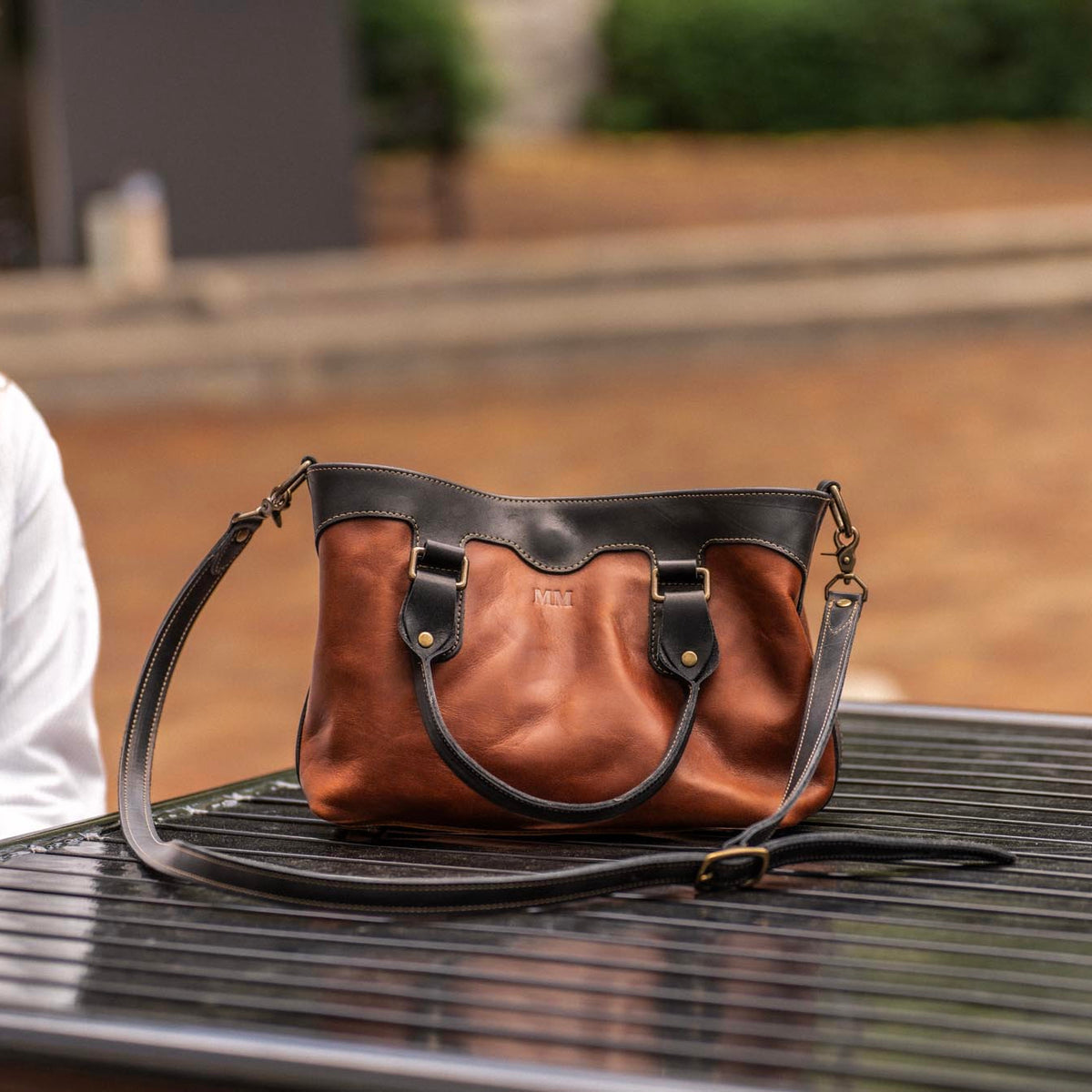 The Florence Fine Leather Structured Tote Crossbody Purse