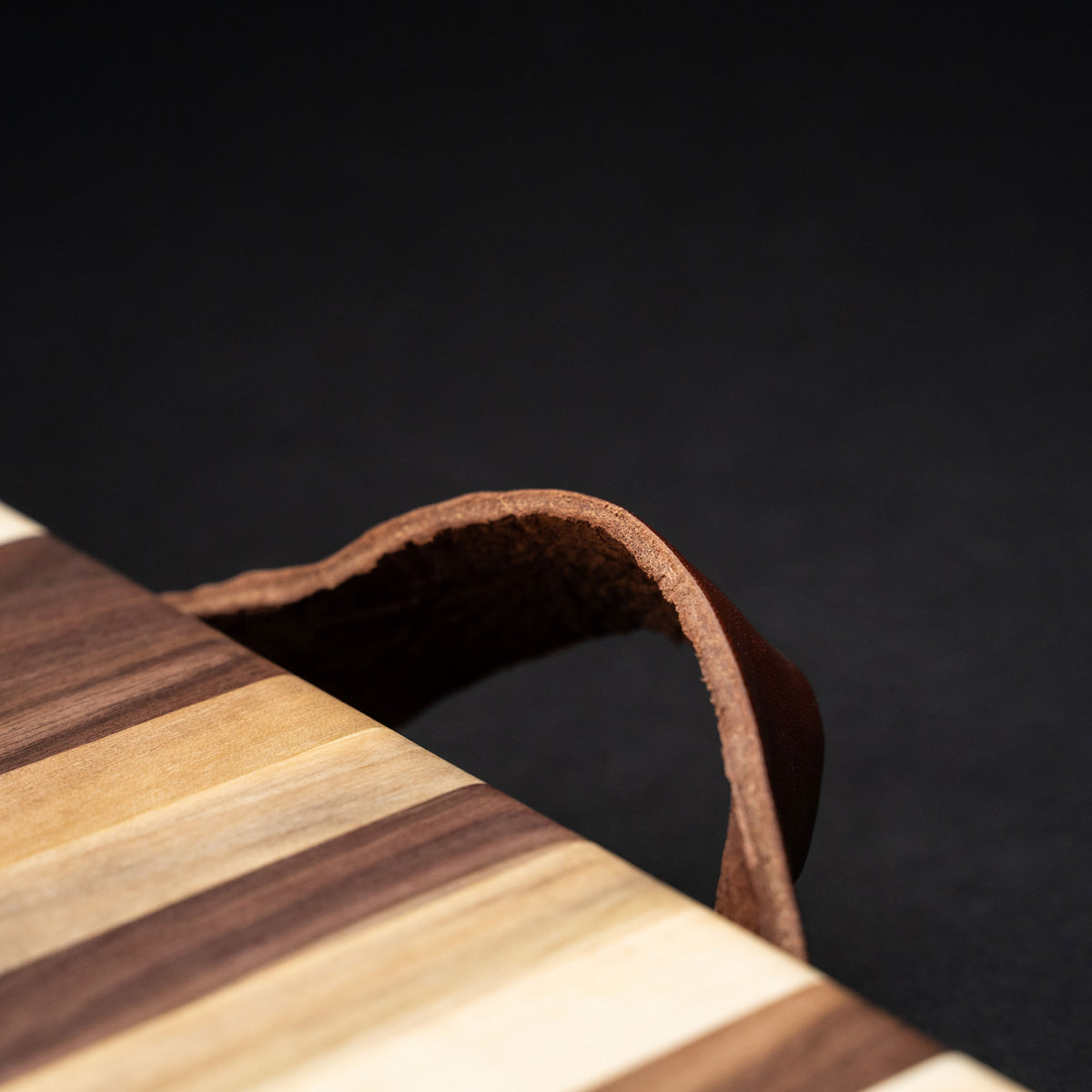 American Maple & Walnut Wood Striped Butcher Block Cutting Board