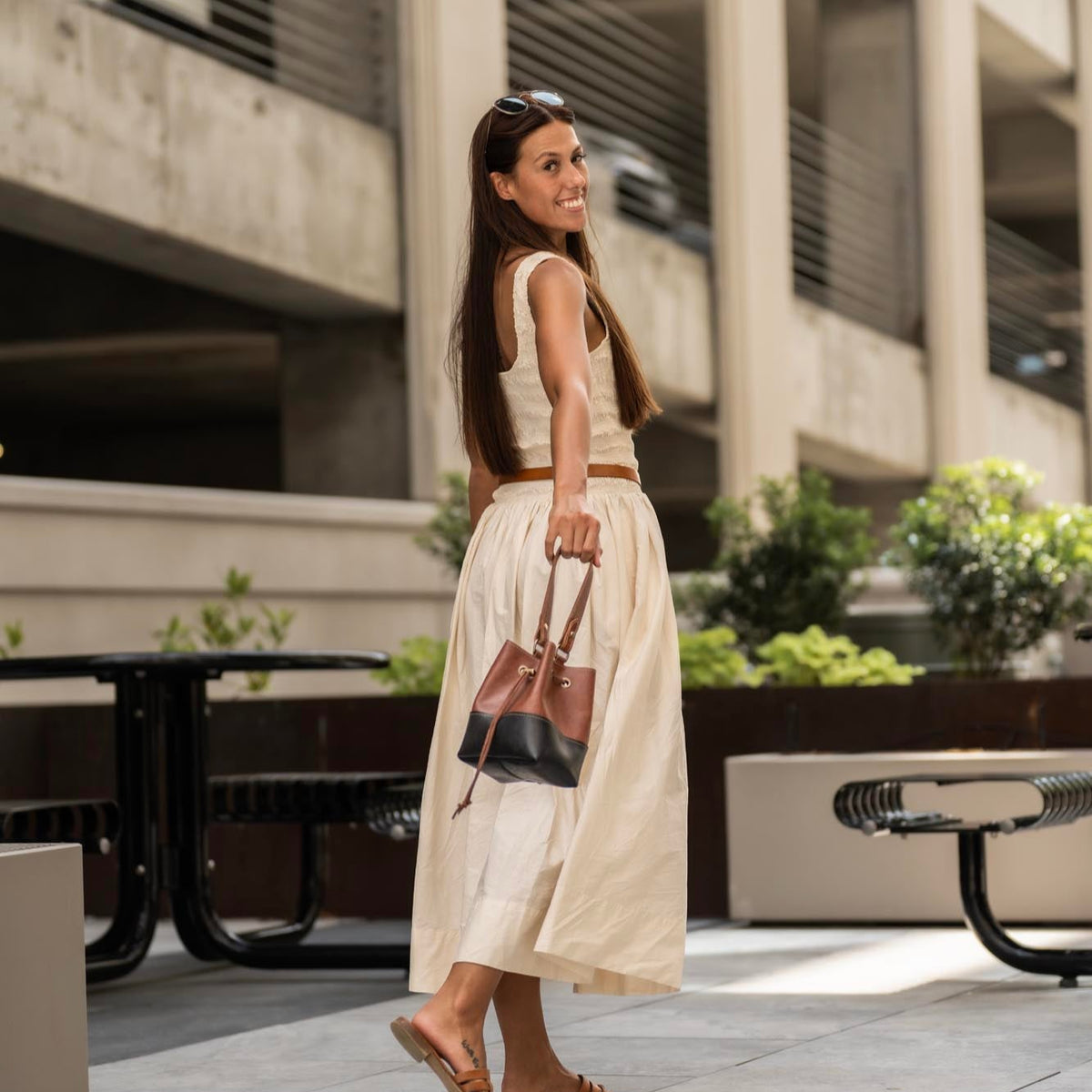 The Abigail Fine Leather Bucket Bag Purse