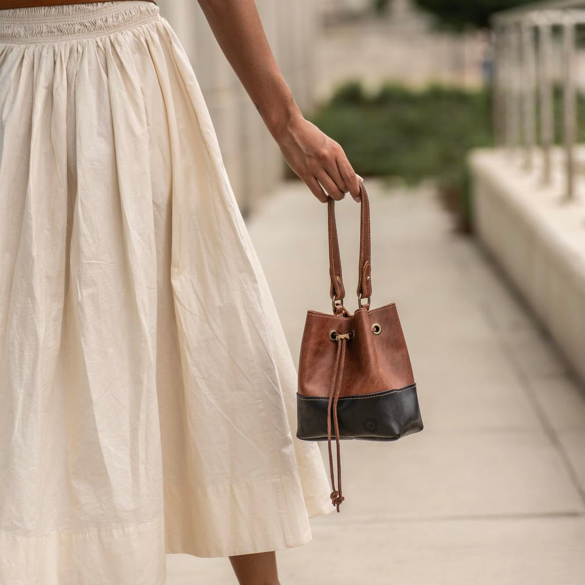 The Abigail Fine Leather Bucket Bag Purse