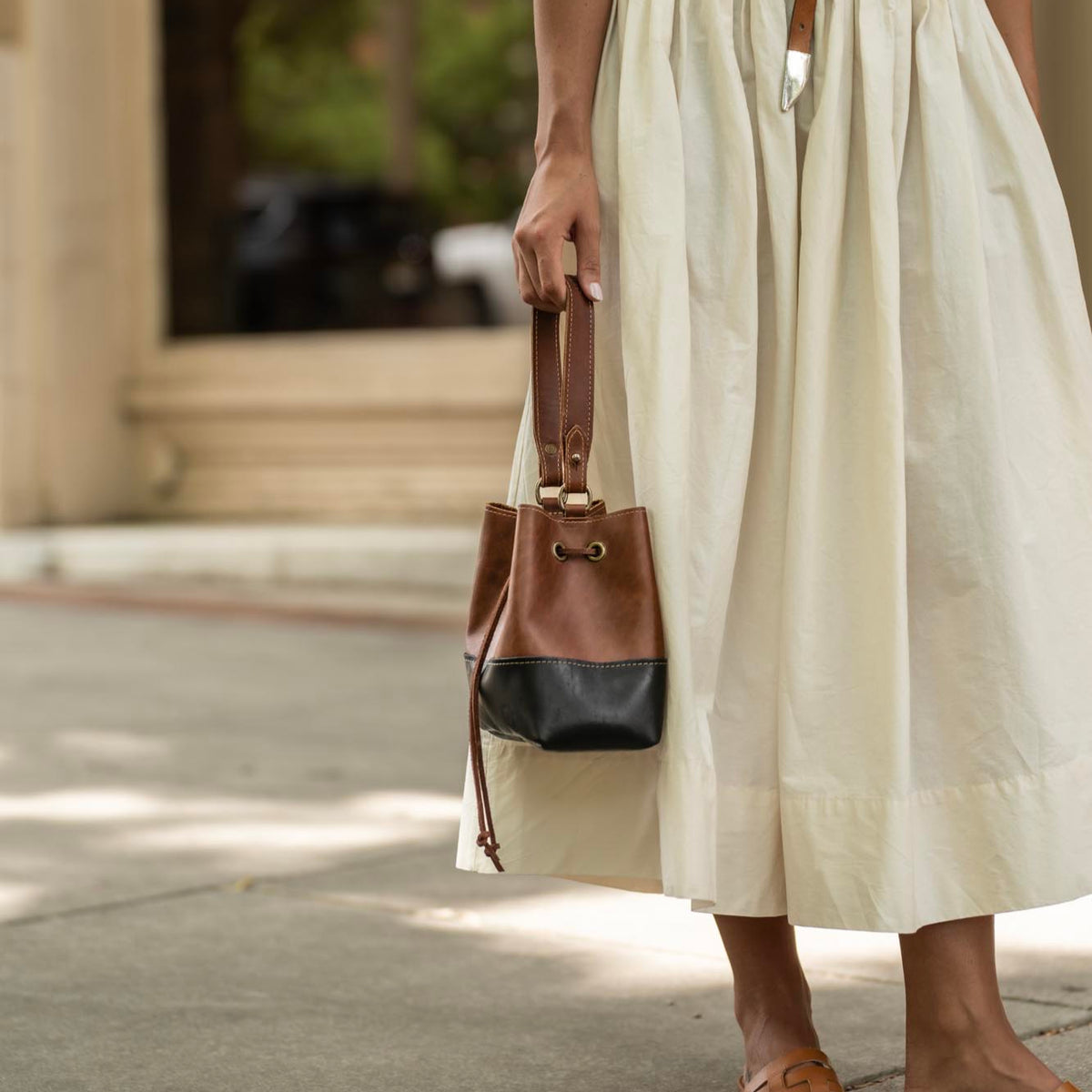 The Abigail Fine Leather Bucket Bag Purse