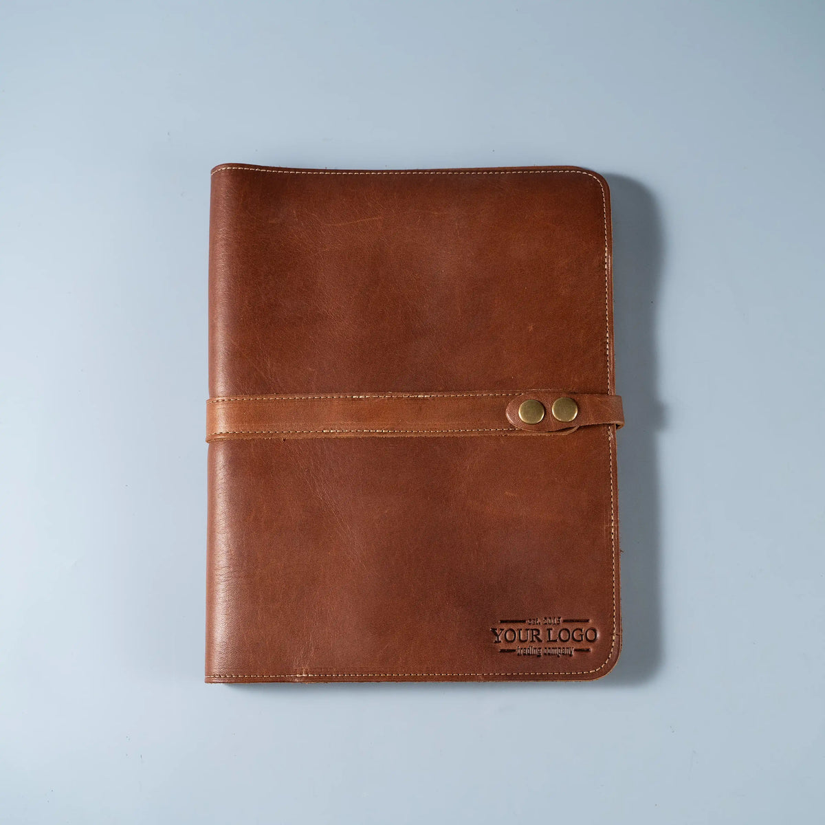 Your Logo + Our Leather - The Vanderbilt 2.0 Fine Leather Portfolio Padfolio - Custom Logo + Corporate Gifting