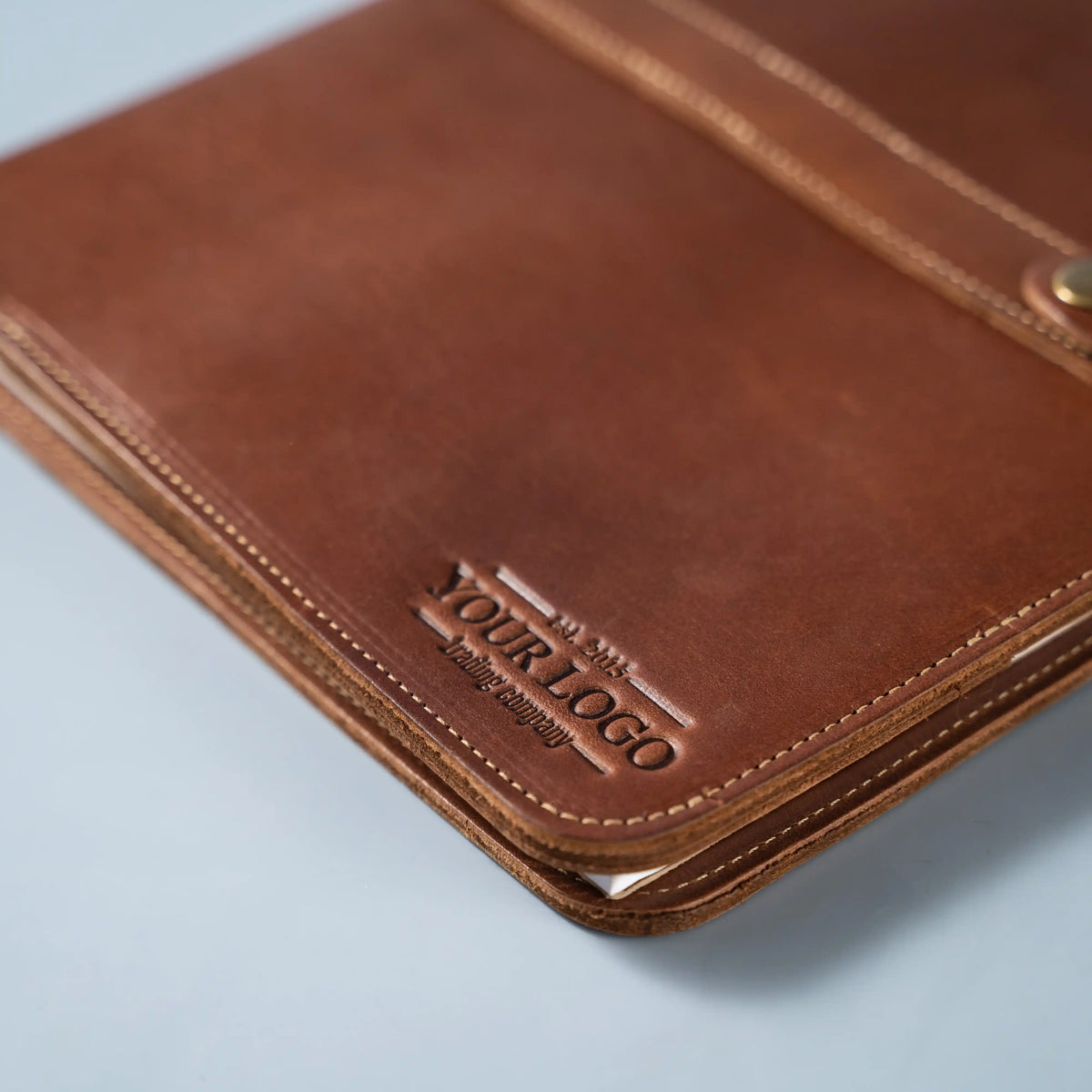 Your Logo + Our Leather - The Vanderbilt 2.0 Fine Leather Portfolio Padfolio - Custom Logo + Corporate Gifting