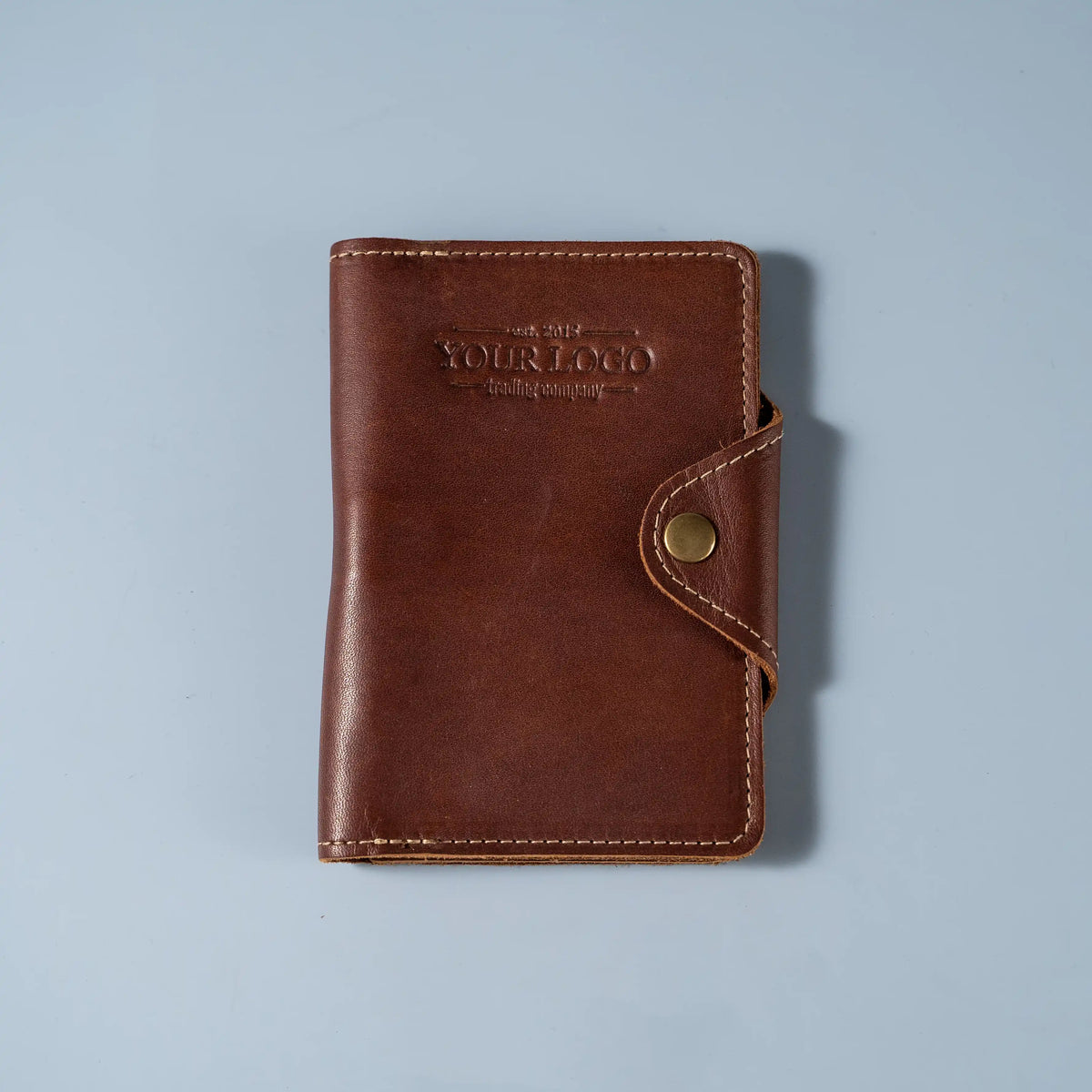 Your Logo + Our Leather - The Logbook Fine Leather Field Notes Moleskine Wallet Pocketbook Cover - Custom Logo and Corporate Gifitng