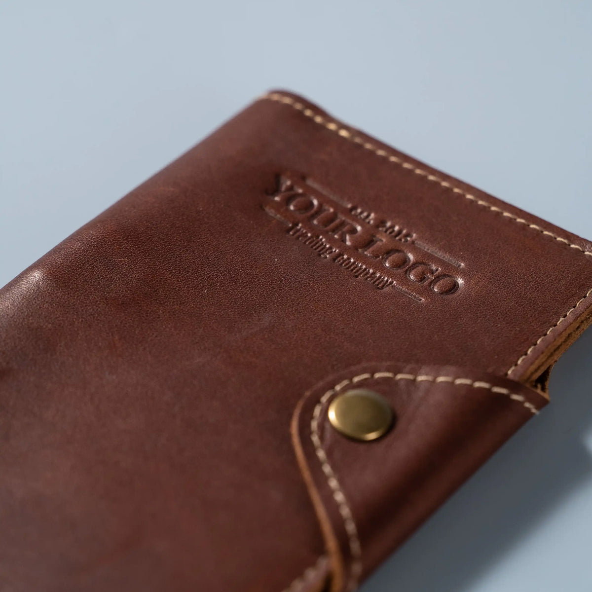 Your Logo + Our Leather - The Logbook Fine Leather Field Notes Moleskine Wallet Pocketbook Cover - Custom Logo and Corporate Gifitng