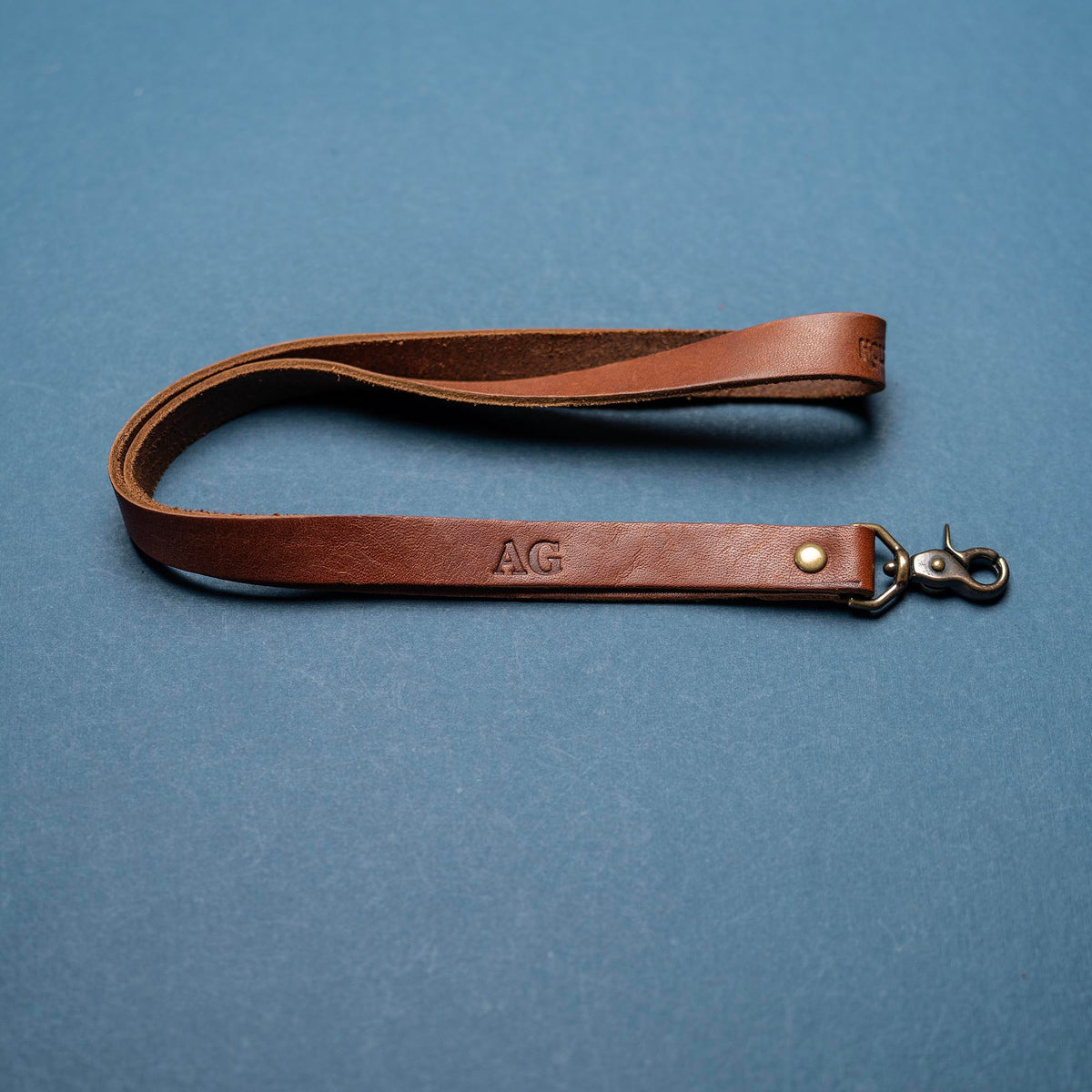 The Producer – Personalized Fine Leather Lanyard – With Swivel Clip