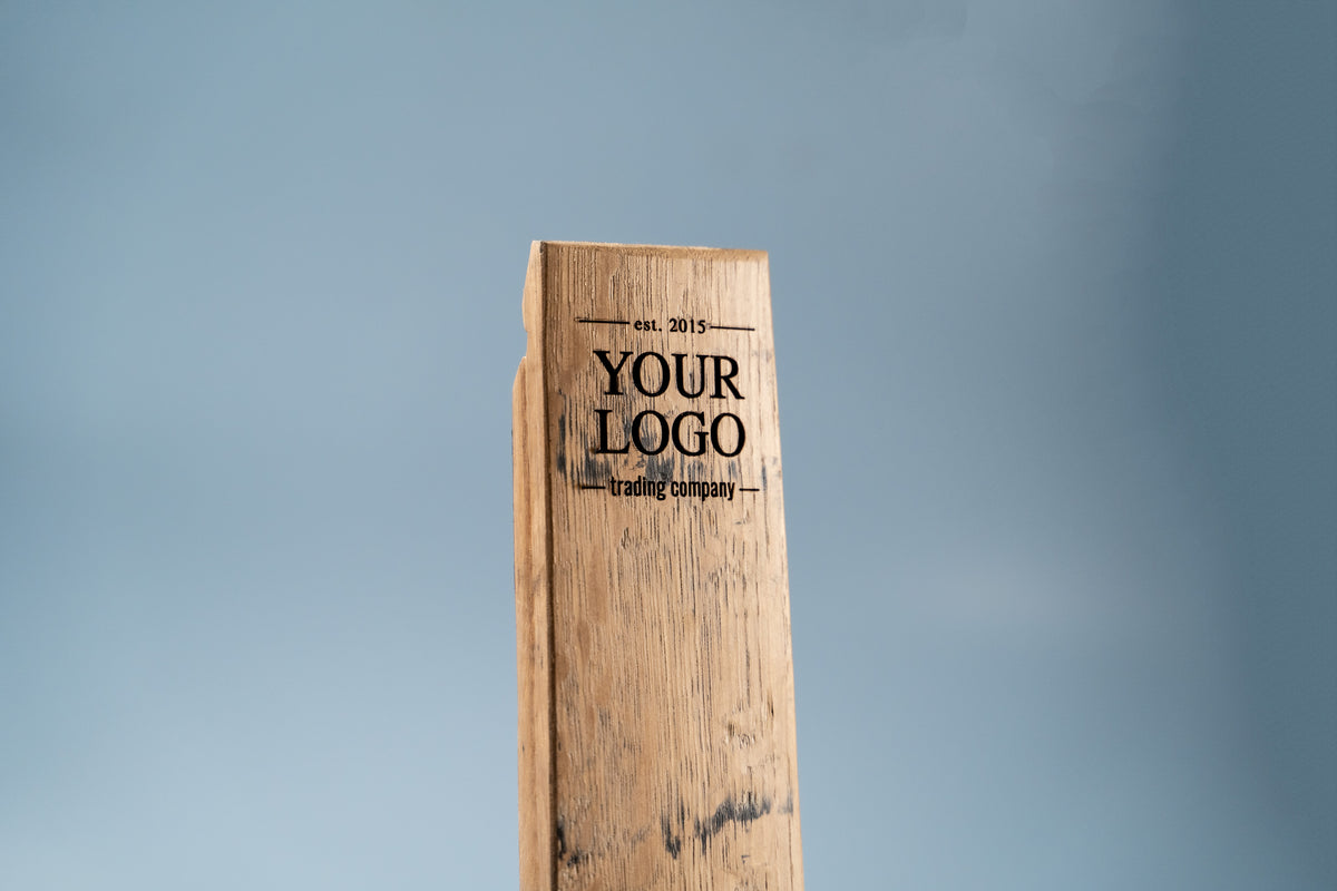 Your Logo + Our Barrels - The Memphis Personalized Tennessee Whiskey Barrel Guitar Holder Hanger - Custom Logo and Corporate Gifting