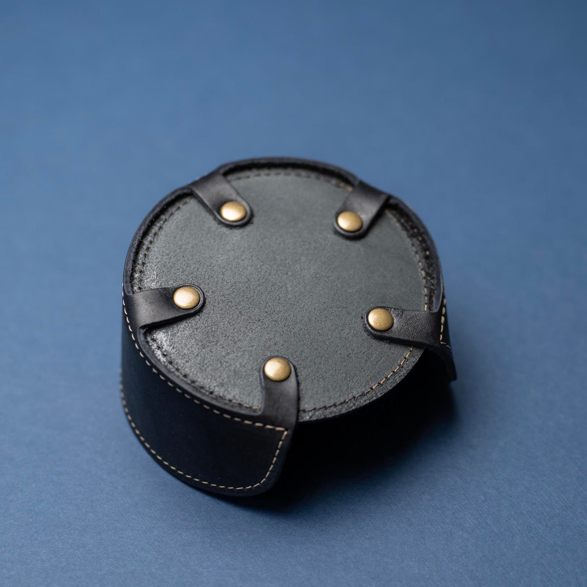 Coaster Holder – Fine Leather Holder in Round or Square