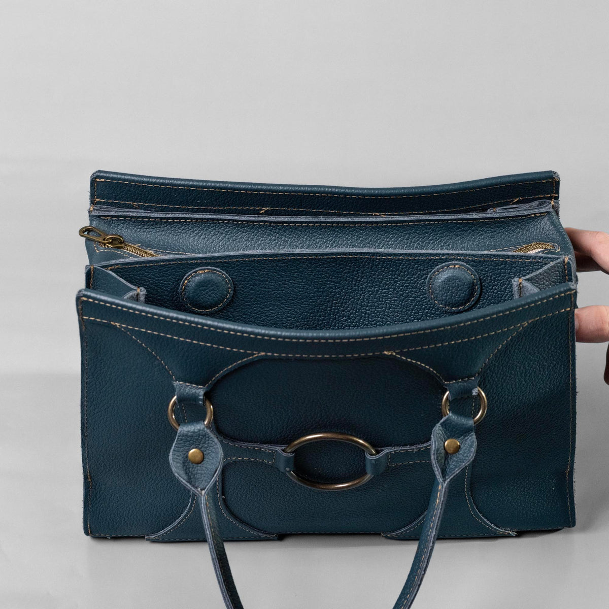 The Ellie Fine Leather Structured Women's Handbag and Crossbody Purse