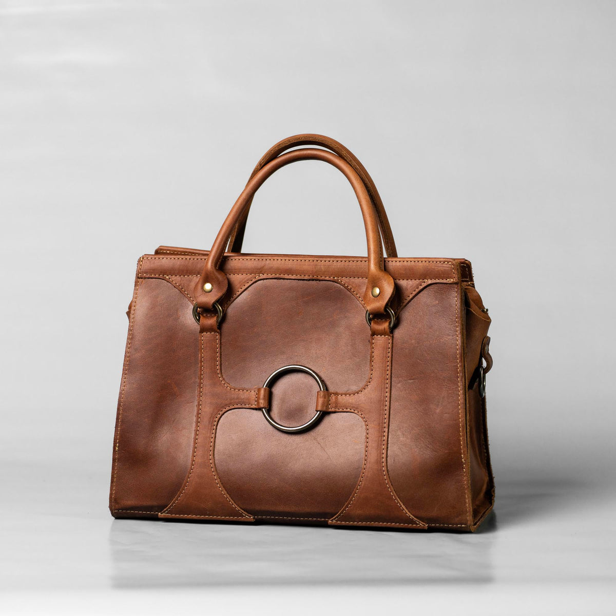 The Ellie Fine Leather Structured Women's Handbag and Crossbody Purse