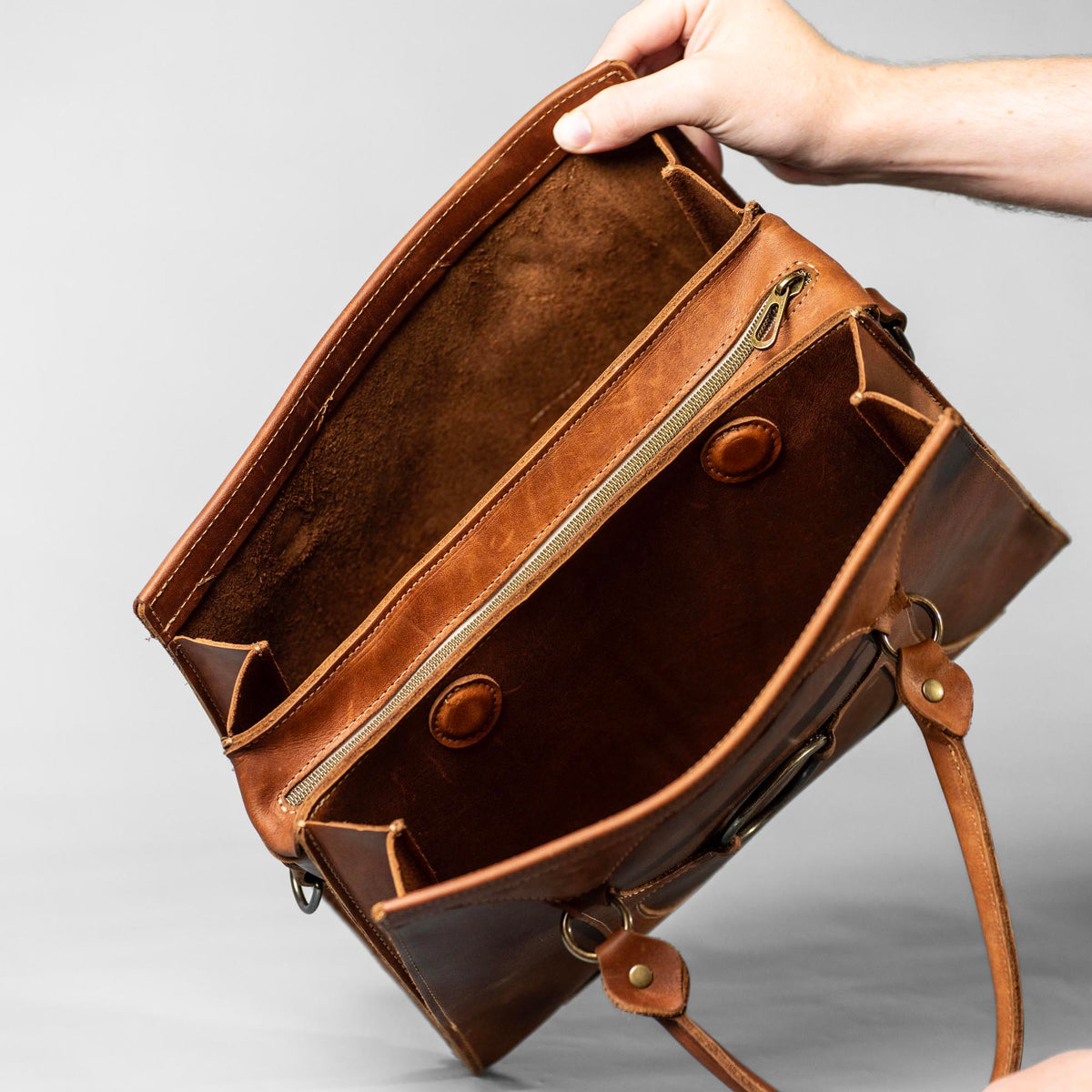 The Ellie Fine Leather Structured Women's Handbag and Crossbody Purse