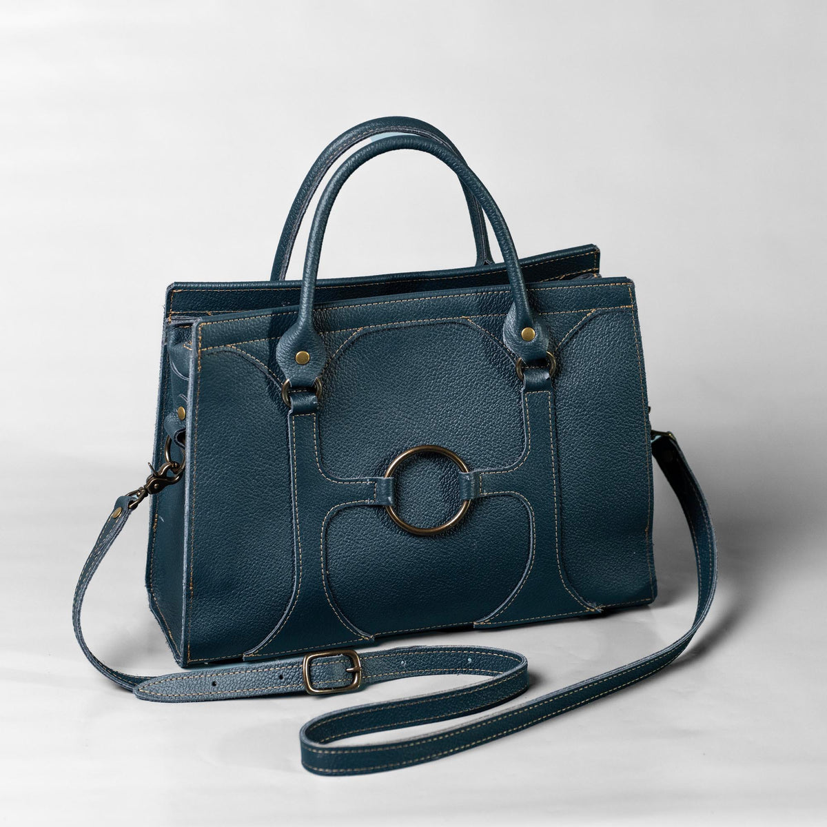 The Ellie Fine Leather Structured Women's Handbag and Crossbody Purse