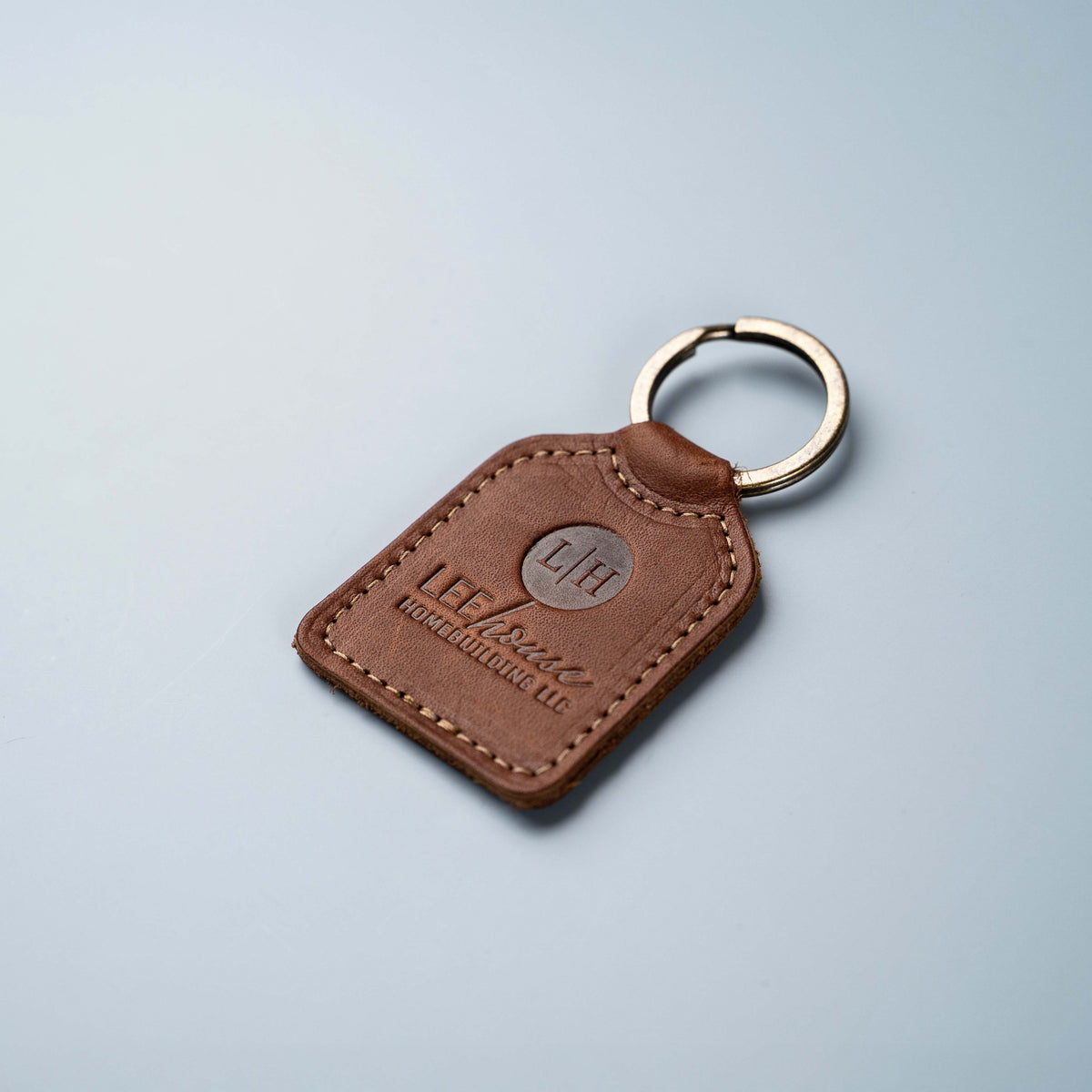 Your Logo + Our Leather - Fine Leather Key Chain - Custom Logo and Corporate Gifting