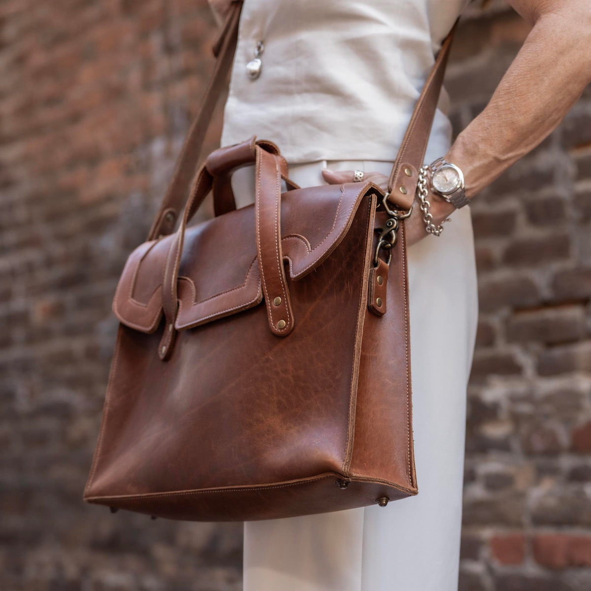 The No. 101 Professional Uptown Bag Fine Leather Briefcase