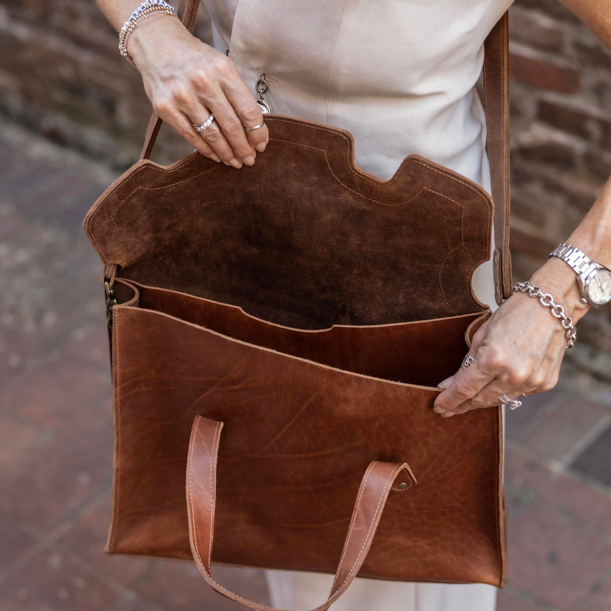 The No. 101 Professional Uptown Bag Fine Leather Briefcase
