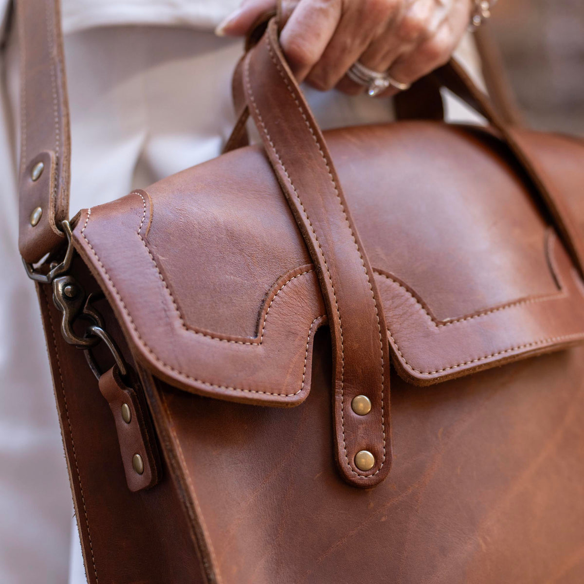 The No. 101 Professional Uptown Bag Fine Leather Briefcase