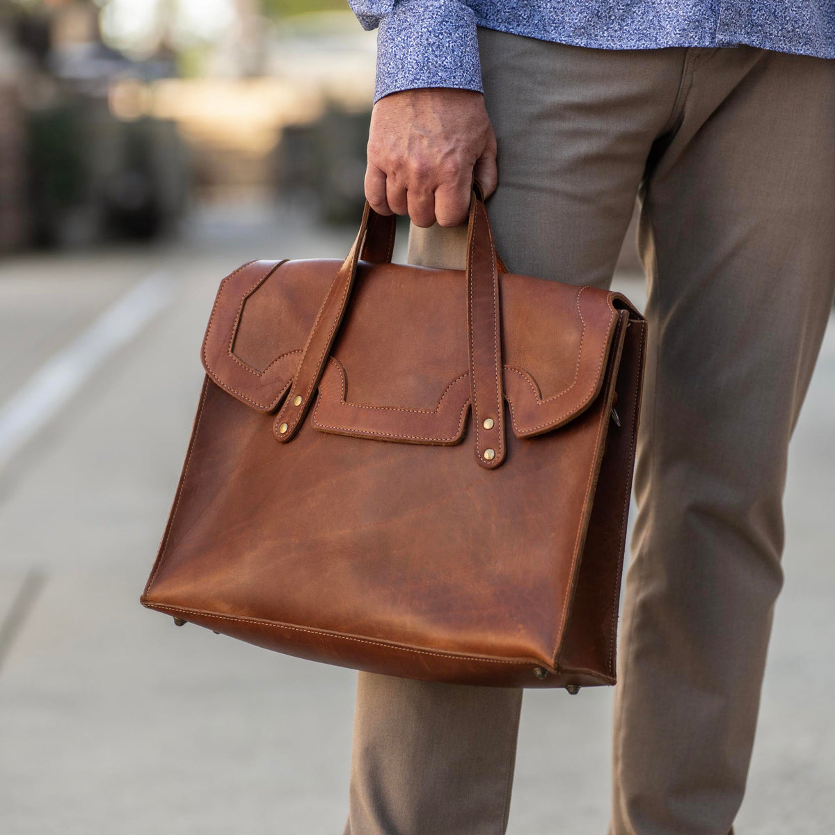 The No. 101 Professional Uptown Bag Fine Leather Briefcase