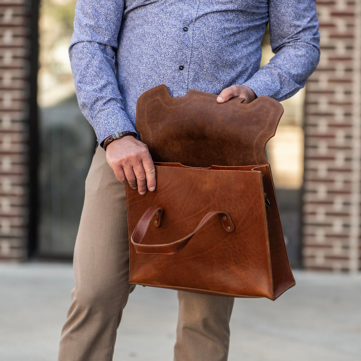 The No. 101 Professional Uptown Bag Fine Leather Briefcase