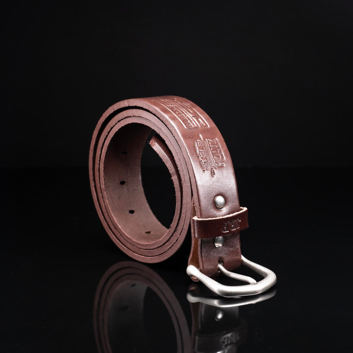 Personalized Bridle Leather Men's Casual Belt – Rounded Nickel or Brass Buckle