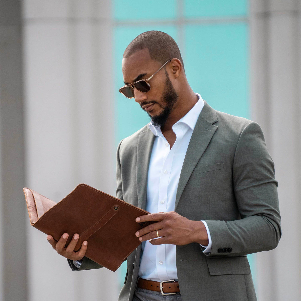 Your Logo + Our Leather - The Vanderbilt 2.0 Fine Leather Portfolio Padfolio - Custom Logo + Corporate Gifting
