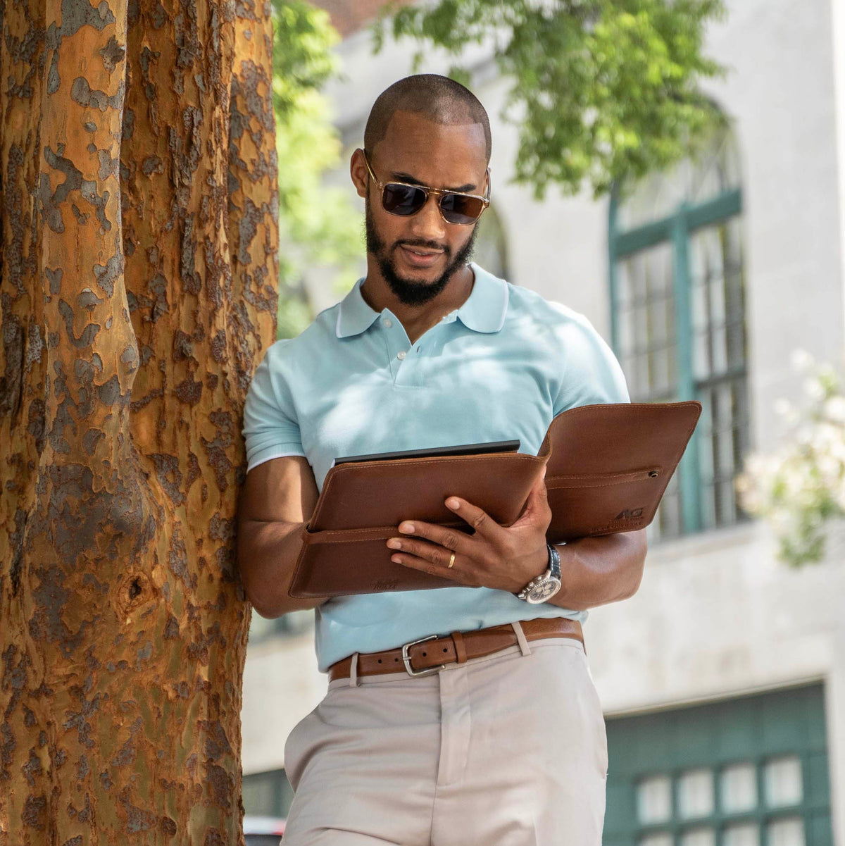Your Logo + Our Leather - The Vanderbilt 2.0 Fine Leather Portfolio Padfolio - Custom Logo + Corporate Gifting