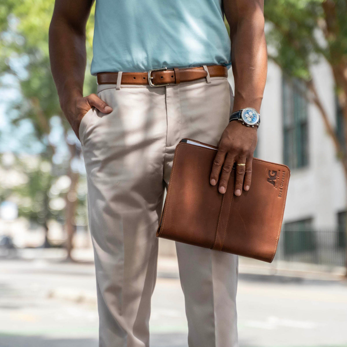 Your Logo + Our Leather - The Vanderbilt 2.0 Fine Leather Portfolio Padfolio - Custom Logo + Corporate Gifting