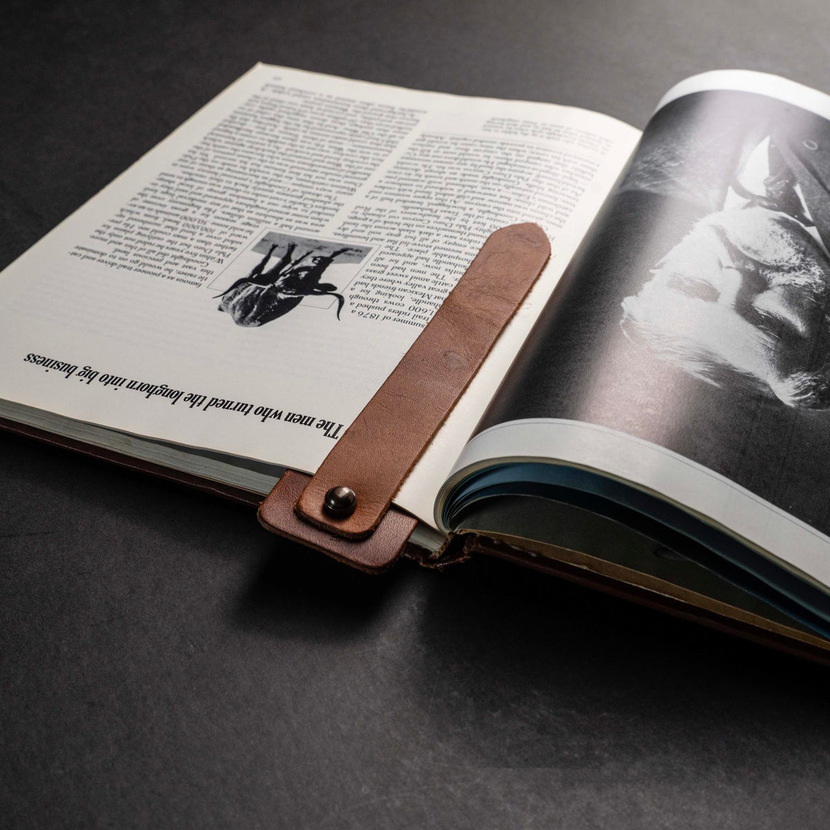 Your Logo + Our Leather - Personalized Fine Leather Double Bookmarks - Custom Logo and Corporate Gifting