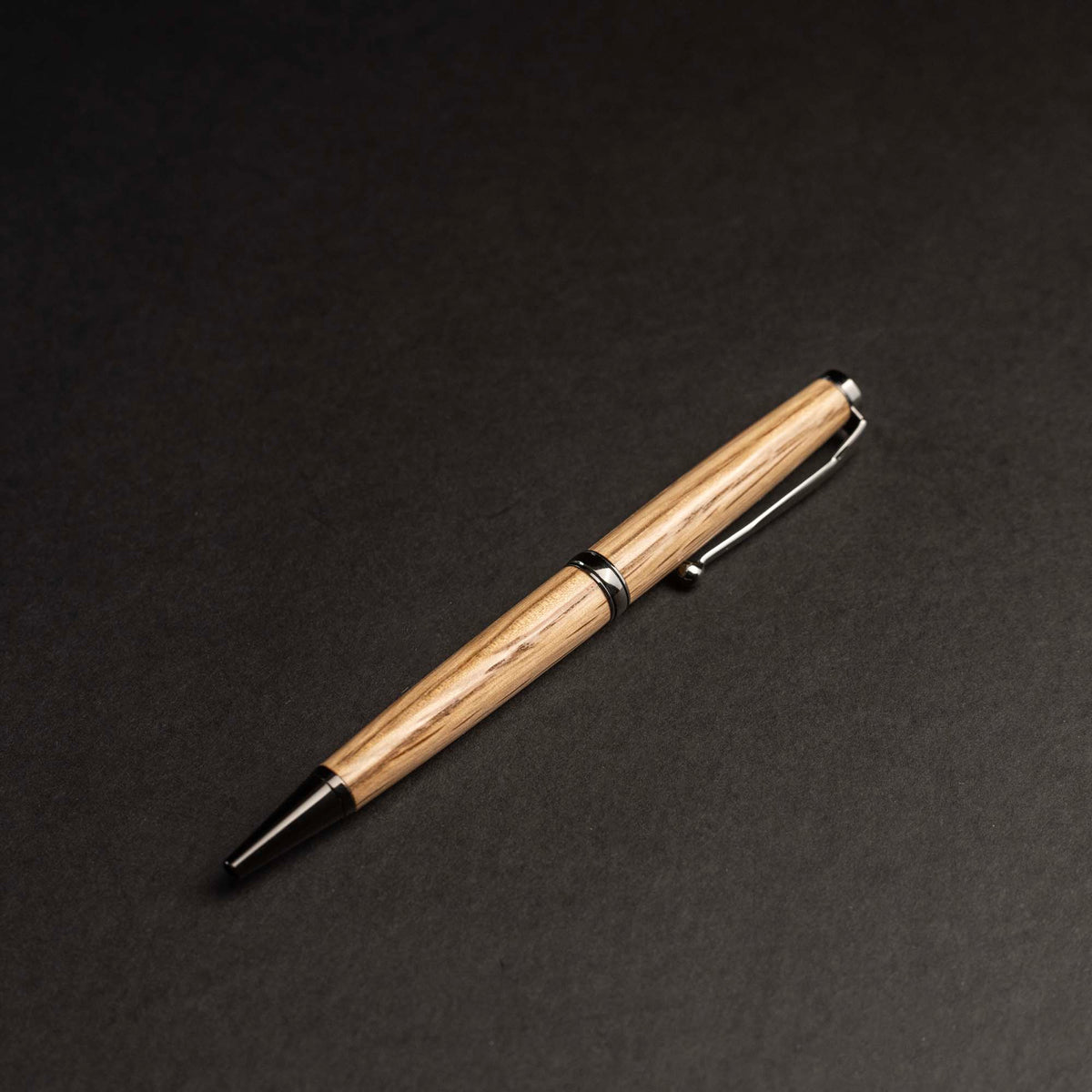 Hand-Turned Tennessee Whiskey Barrel Wood Comfort Style Pen + Pen Sleeve