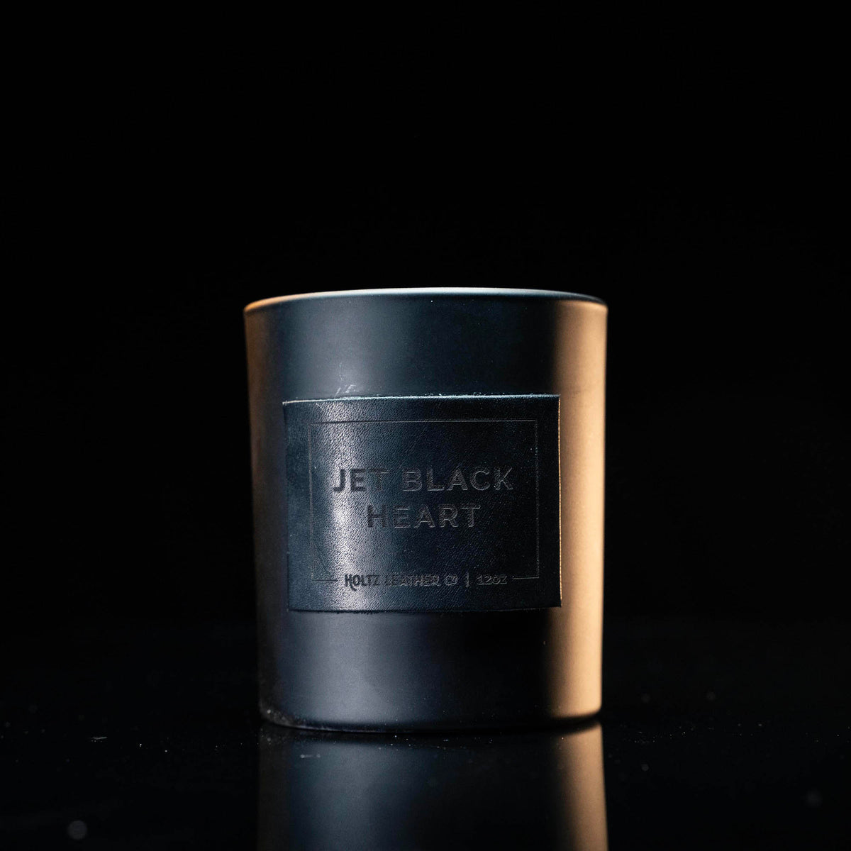 Jet Black Heart - Smolder Luxe Masculine Scented Leather Patch Candle