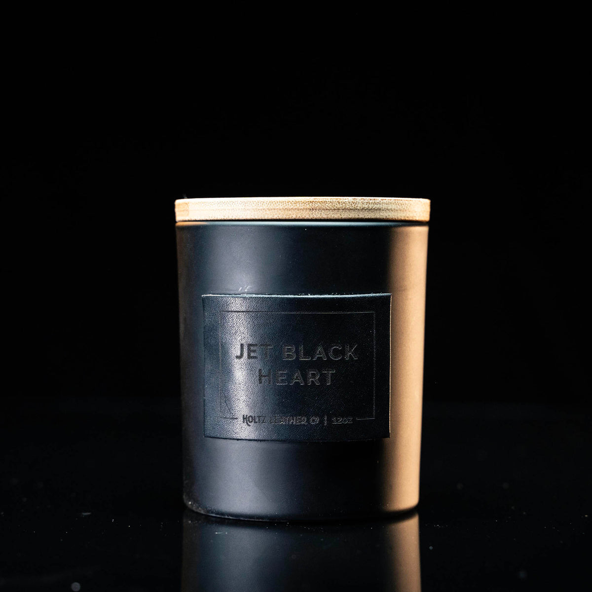 Jet Black Heart - Smolder Luxe Masculine Scented Leather Patch Candle