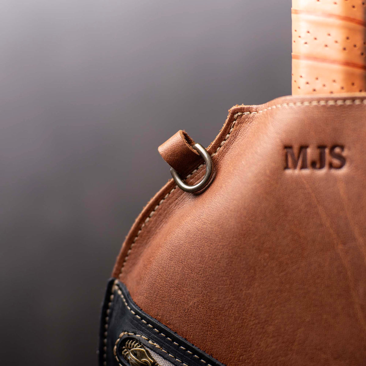 The Avery Personalized Leather Pickleball Sleeve Cover