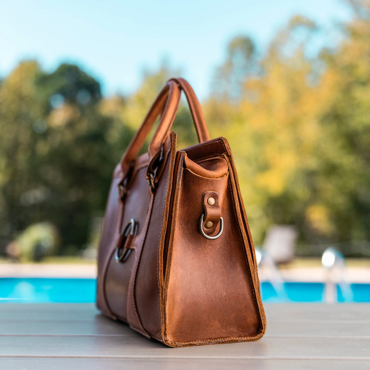 The Ellie Fine Leather Structured Women's Handbag and Crossbody Purse