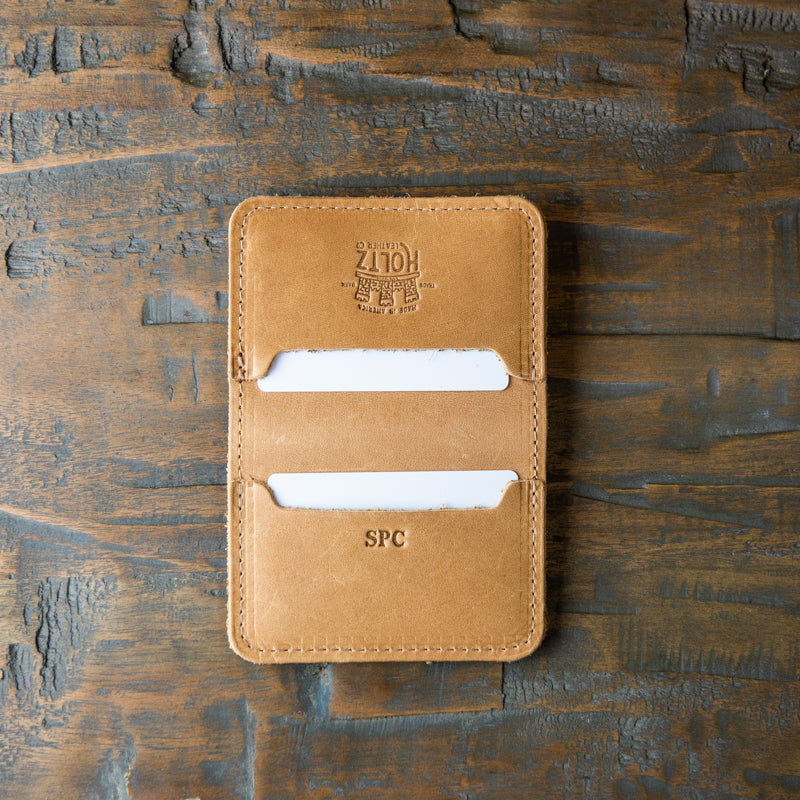 The Gates - Personalized Leather Bifold Money Clip Front Pocket Wallet